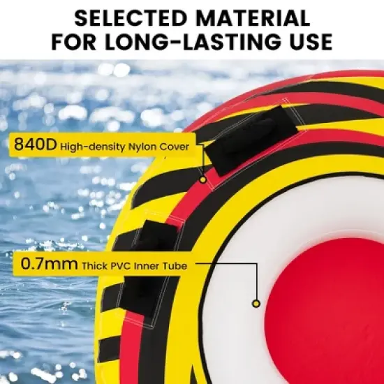 Costway Inflatable Towable Tubes for Boating Water Sport Towables for Boat to Pull image {6}