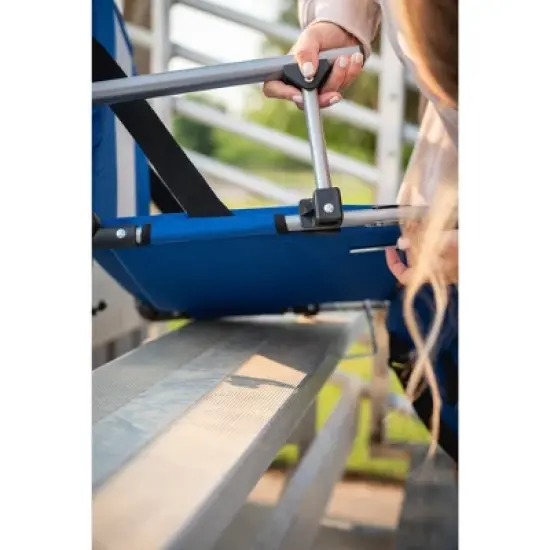 Stansport Folding Stadium Seat With Arms Blue/Tan image {5}