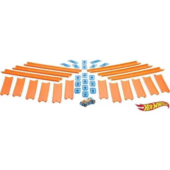 Hot Wheels Track Builder Straight Track with Car, 15 Feet - Styles May Vary BHT77 image {1}