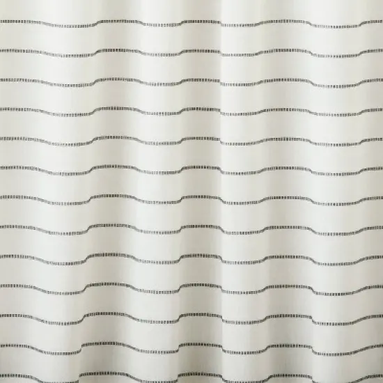 Blanket Stitch Curtain Panel Dark Gray/Cream - Hearth & Hand&trade; with Magnolia image {1}