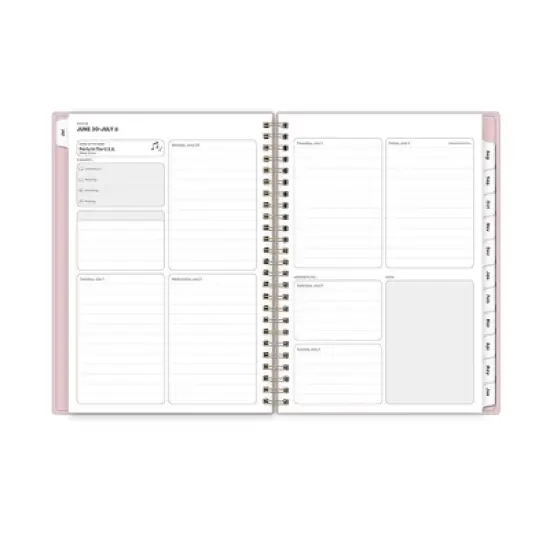 Blue Sky 5.875"x8.625" 2025-2026 Weekly/Monthly Wirebound Planner Printed Keke Pink Bow image {4}