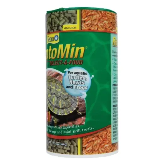 Tetra Food Variety for Aquatic Turtles, Newts and Frogs Fish Flavor Dry Reptile Food - 1.55oz image {6}