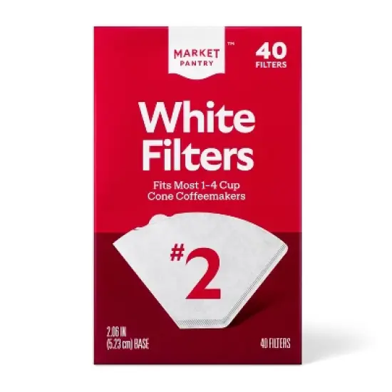 White Cone #2 Coffee Filters 40 ct - Market Pantry&trade; image {3}