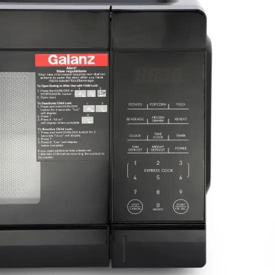 Galanz 1.1 Cu Ft. 1000 Watt Counter Top Microwave Oven in Black image {2}