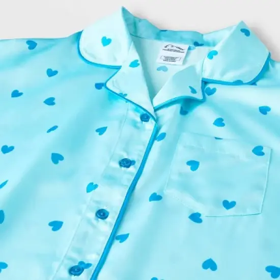 Girls' 2pc Satin Short Sleeve Coat Pajama Set - art class&trade;  image {2}