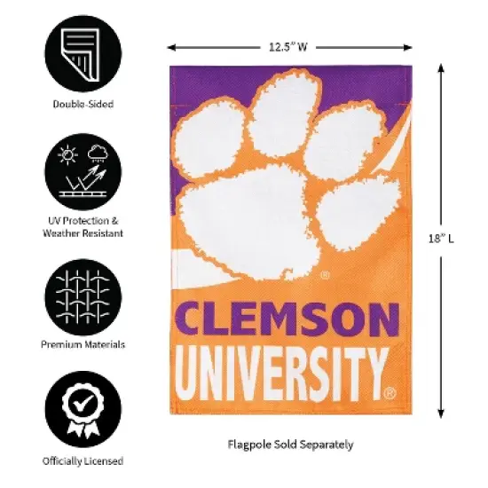 Evergreen Flag, DS New Burlap, Garden, Clemson University image {1}