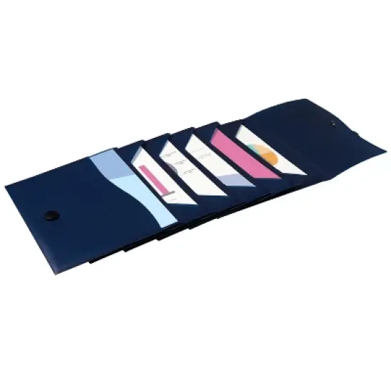 Avery Slide & View Expanding File Folder, 6 Pockets, Letter Size, 1 Navy Folder (73545) image {1}