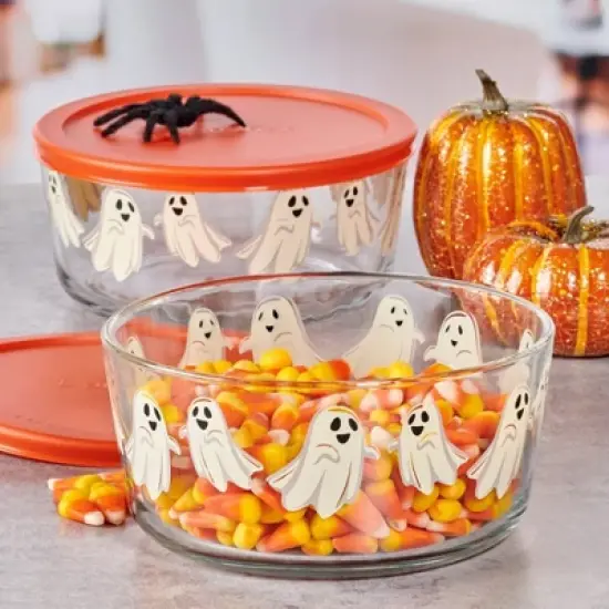 Anchor 7c Ghosts Glass Food Storage Container image {2}
