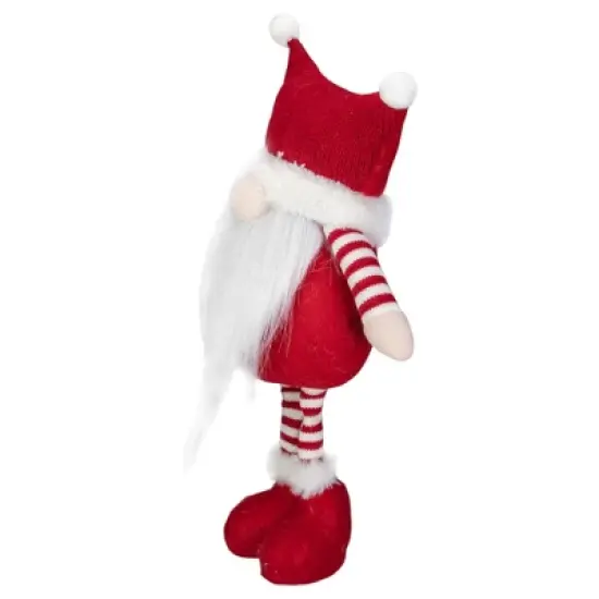 Northlight Plush Standing Gnome Christmas Decoration - 18.5" - Red and White image {2}