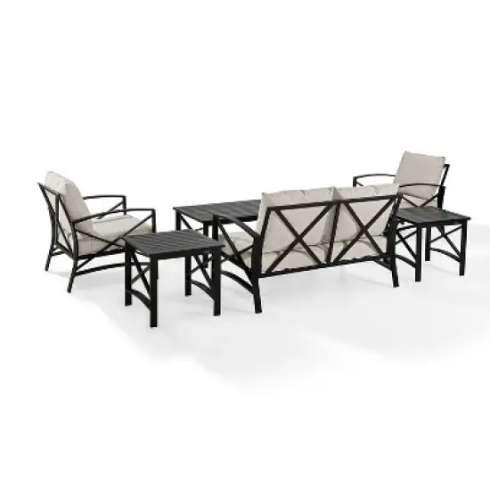 6pc Kaplan Outdoor Seating Set Oatmeal - Crosley image {2}