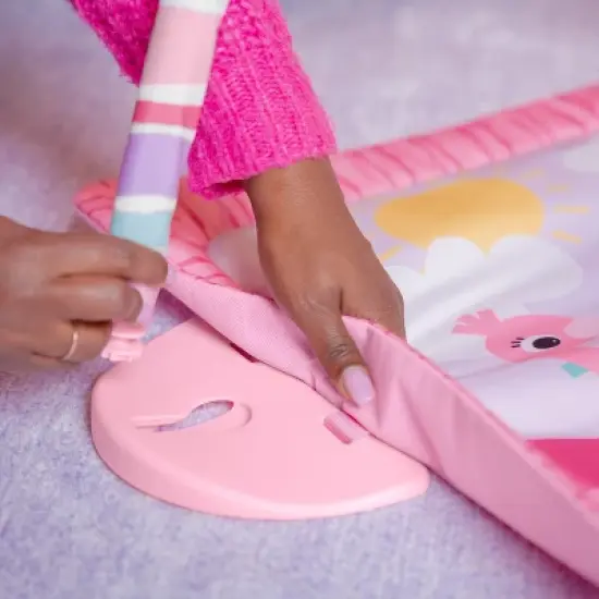 Bright Starts Pink Palms Tiki Toy Bar Baby Activity Gym and Tummy Time Mat Newborn to 3 Years image {5}