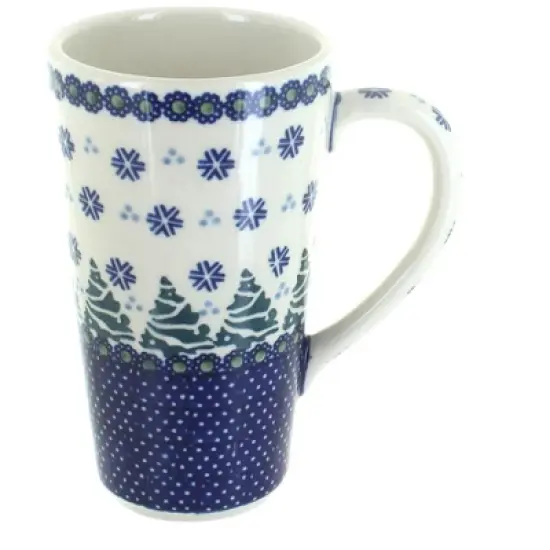 Blue Rose Polish Pottery K083 Manufaktura Large Coffee Mug image {10}