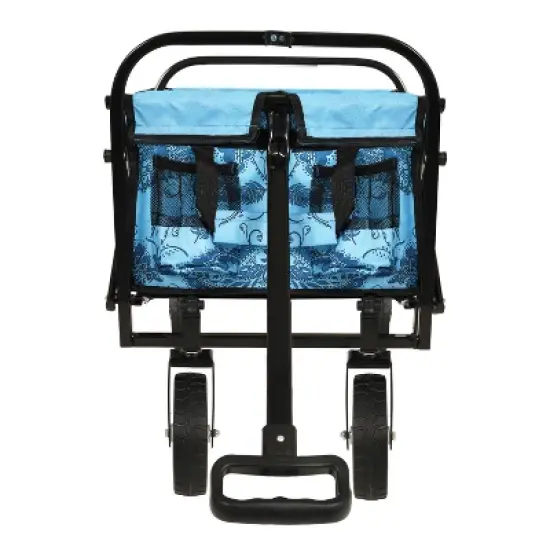 Minimeetall Colorful Collapsible Foldable Wagon Cart with strapping system, Beach Wagonflower blue light image {4}