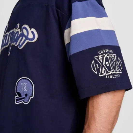 Champion Men's V-Neck Varsity Jersey - Navy image {4}