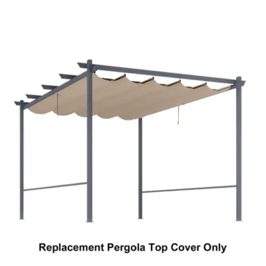 Aoodor Pergola Replacement Canopy- Retractable Sun Shade Cover with Water-Resistant & UPF 50+ UV Blocking for Outdoor Patio image {7}