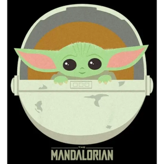 Girl's Star Wars: The Mandalorian Grogu Cartoon Art Bassinet Crop T-Shirt image {1}