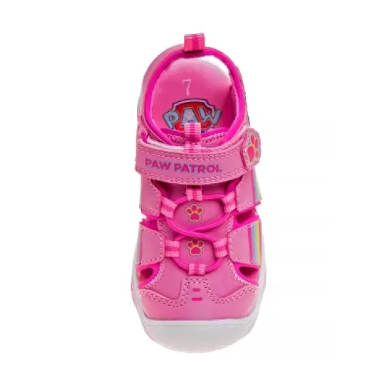 Paw Patrol Everest Skye Light up Summer Sandals - Hook&Loop Adjustable Strap Closed Toe Sandal Water Shoe - Pink (sizes 6-12 Toddler / Little Kid) image {4}