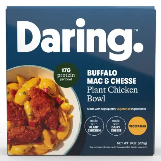 Daring Frozen Buffalo Mac & Cheese Plant Chicken Bowl - 9oz image {5}
