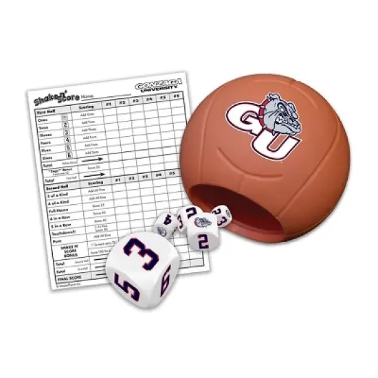 MasterPieces Officially Licsenced NCAA Gonzaga Bulldogs Shake N' Score Dice Game for Age 6 and Up image {2}