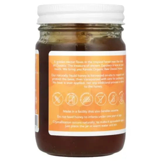 Kevala Organic Raw Oaxaca Honey, 16 oz (454 g) image {2}