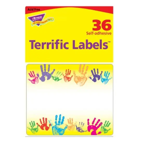 TREND Rainbow Handprints Terrific Labels, 36 Per Pack, 6 Packs image {2}