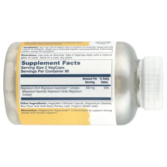 Solaray Magnesium Asporotate&trade;, 180 VegCaps (200 mg per Capsule) image {1}