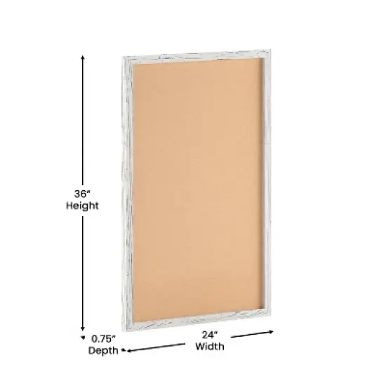 Emma and Oliver Wall Mount Cork Board with Wooden Push Pins image {6}