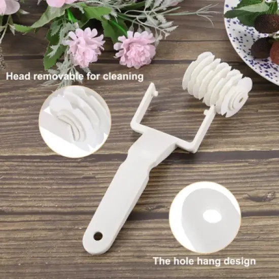 Unique Bargains Plastic Durable with Spikes Cookie Pizza Dough Docker Roller image {2}