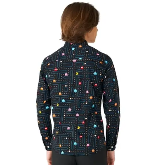 OppoSuits Teen Boys Shirt - PAC-MAN - Black image {1}