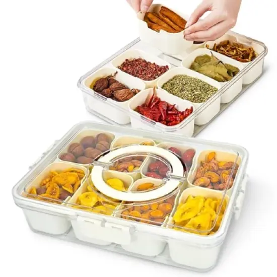 Cheer Collection BPA-Free Airtight Food Storage Container with 8 Removable Baskets image {7}