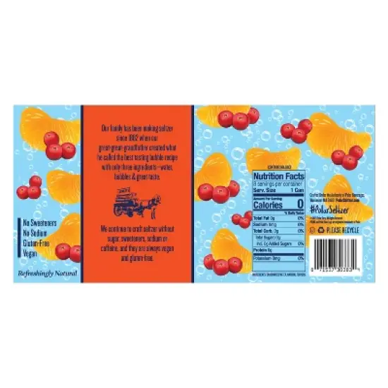 Polar Cranberry Clementine Seltzer Water - 8pk/12 fl oz Cans image {5}