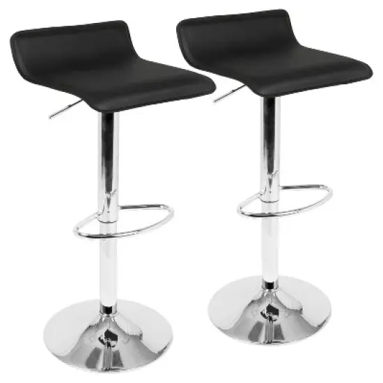 Set of 2 Ale Contemporary Adjustable Barstool - Lumisource image {8}