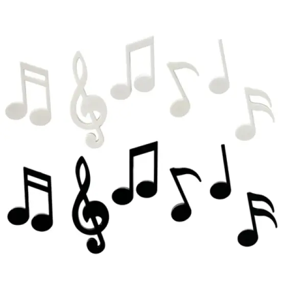 Wrapables Novelty Refrigerator Magnets for Kitchen, Whiteboards, Cabinets, and Lockers (Set of 12), Musical Notes image {6}