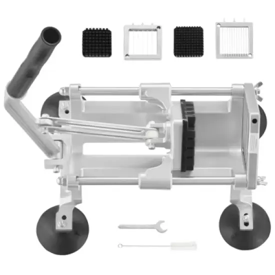 VEVOR Commercial Vegetable Slicer, 1/4"+3/8"+1/2" Fruit Slicer, Stainless Steel and Aluminum Alloy Vegetable Cutter Slicer Machine, Manual Slicer image {8}