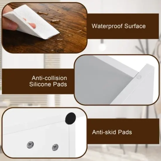 Costway Flip-top Storage Chest Lift Top Storage Bench Wooden Deck Box Toy Box image {9}