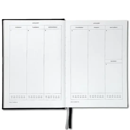Wit & Delight 2024 Planner 8.75"x6.25" Weekly/Monthly Linen Black image {4}