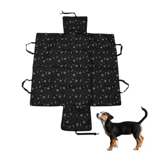 Unique Bargains Paw Prints Pet Car Seat Cover 51.18"x15.75"x21.65" 1 Pc image {5}