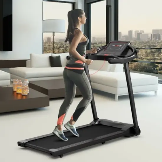 Costway 2.25HP Electric Folding Treadmill W/HD LED Display APP Control Speaker image {1}