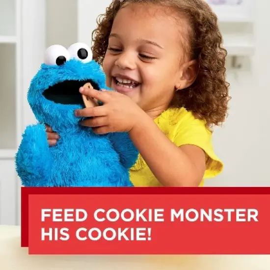 Sesame Street Feed Me Cookie Monster Plush: Interactive 13 Inch Cookie Monster image {2}
