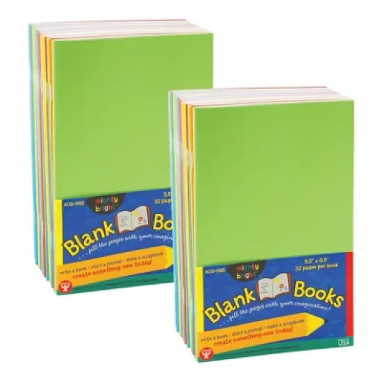 Hygloss&reg; Blank Paperback Books, 5.5" x 8.5", Assorted Colors, 10 Per Pack, 2 Packs image {4}