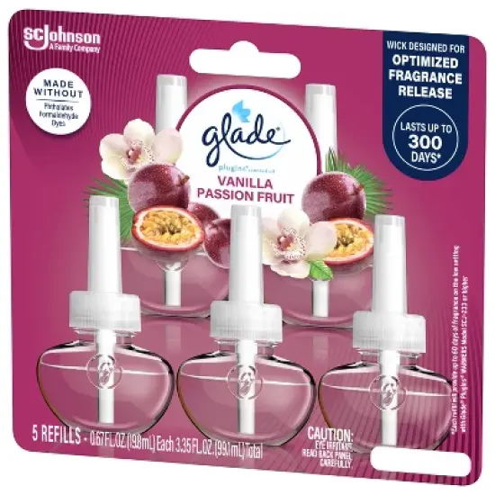 Glade PlugIns Scented Oil Air Freshener Refills - Vanilla Passion Fruit - 3.35oz/5pk image {14}