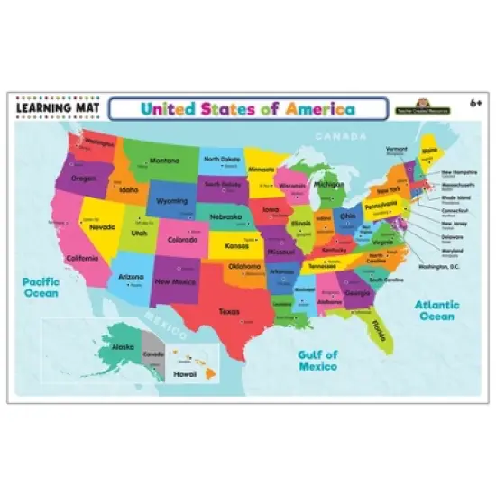 Teacher Created Resources United States of America Map Learning Mat image {2}