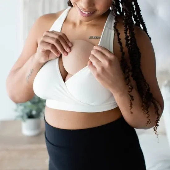 Kindred Bravely Fearless Leakproof Reusable Nursing Pads - Black and Beige - 2pk image {2}