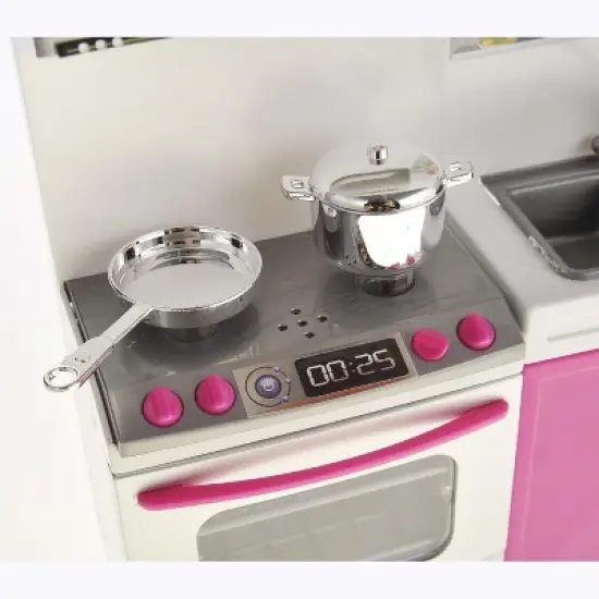 Ready! Set! Play! Link Little Princess Modern Full Deluxe Kitchen Playset Comes With Refrigerator, Stove, Sink, Microwave image {2}