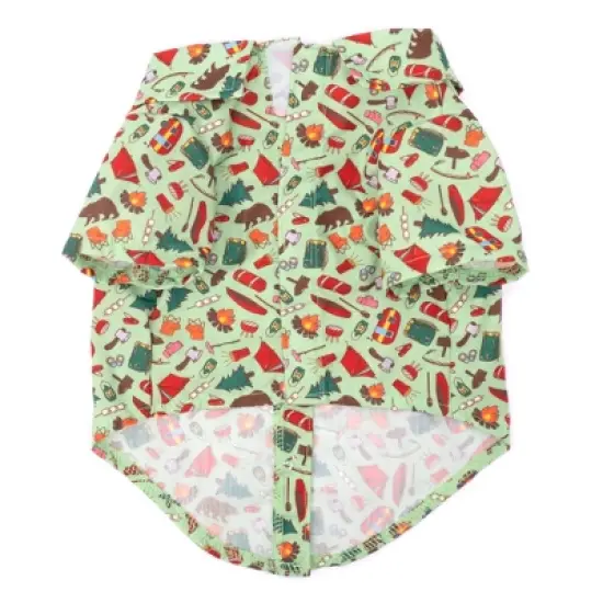 The Worthy Dog Happy Camper Button-Up-Look Pet Shirt image {2}