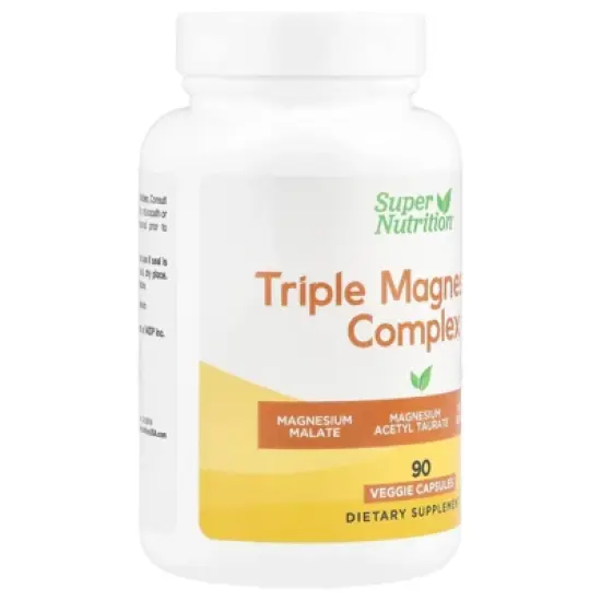 Super Nutrition Triple Magnesium Complex, 90 Veggie Capsules (70 mg per Capsule) image {4}
