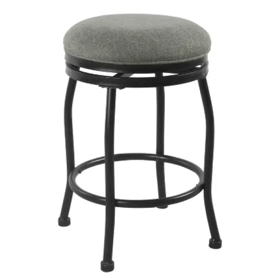 24" Swivel Counter Height Barstool with Metal Legs - HomePop image {7}