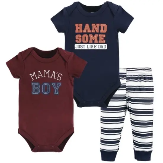 Hudson Baby Infant Boys Cotton Bodysuit and Pant Set, Mamas Boy image {5}