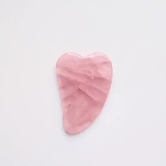Mei Apothecary Mini Rose Quartz Gua Sha Facial Massage Beauty Tool image {4}