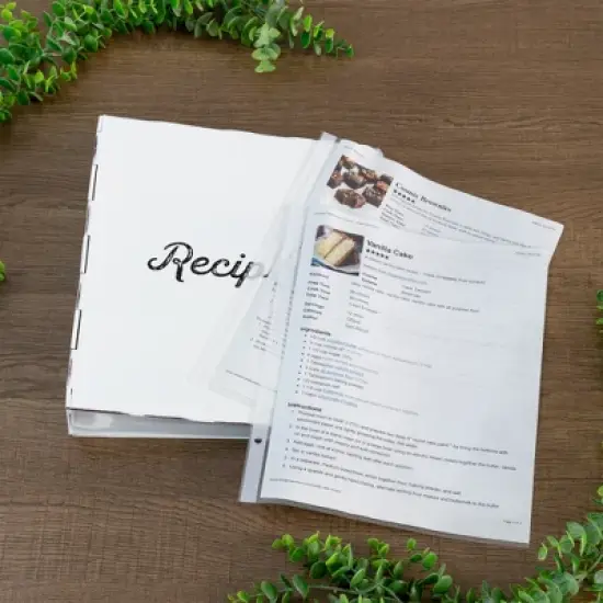 AuldHome Design White Enamelware Cookbook Binder, Replacement Cover for Classic 3-Ring Binder Cookbook / Recipe Holder image {7}